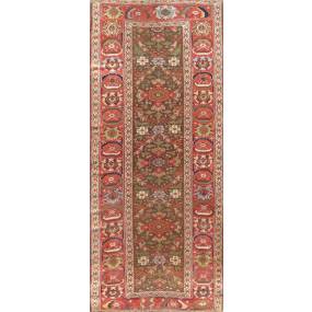 Pasargad Home Azerbaijan Collection Hand-Knotted Lamb's Wool Area Rug- 4' 2" X  9' 5", Brown - Pasargad Home 012502