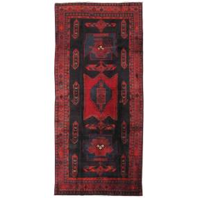 Pasargad Home Vintage Azerbaijan Black Lamb's Wool Area Rug- 4' 4" X  9' 8" - Pasargad Home 049348