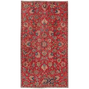 Pasargad Home Vintage Azerbaijan Red Lamb's Wool Area Rug-  4' 3" X  8'10" - Pasargad Home 049352
