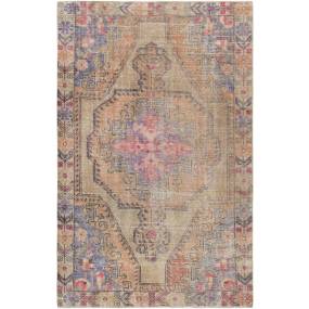 Pasargad Home Vintage Oushak Collection Beige Lamb's Wool Area Rug- 4' 4" X 7' 0" - Pasargad Home 55795