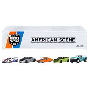 Hot Wheels Premium Car Culture, American Scene Container Set - Best Babie HFF44