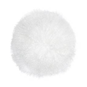 New Zealand White Sheepskin 16 Inch Round Pillow - TOV-C68255