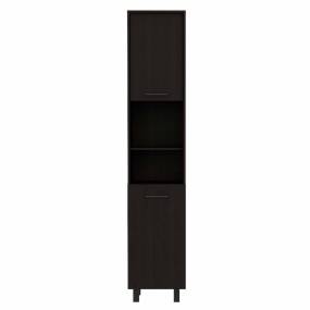 Sheffield 2-Door Pantry Cabinet, with Two 2-Cabinet Spaces and Two Open Shelves FM Furniture FM5583ALW