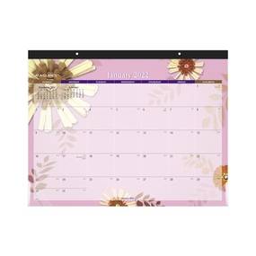 At-A-Glance Paper Flowers Monthly Desk Pad - Julian Dates - Monthly - 1 Year - January 2021 till December 2021 - 1 Month Single Page Layout - 22" x 17" Sheet Size - 2.81" x 2.50" Block - Headband - Desk Pad - Multi - Poly, Paper - 1 Each - AAG5035