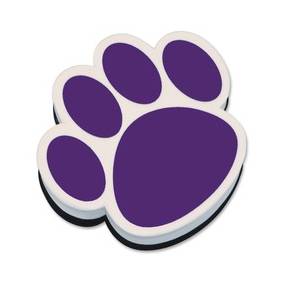 Ashley Paw Shaped Magnetic Whiteboard Eraser - Used as Mark Remover - Magnetic, Lightweight - Purple - 1Each - ASH10005