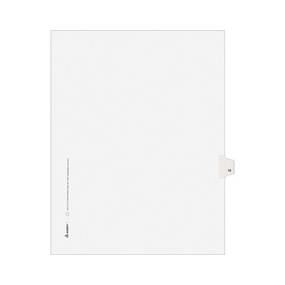 Avery Individual Legal Exhibit Dividers - Avery Style - 1 Printed Tab(s) - Digit - 16 - 1 Tab(s)/Set - 8.5" Divider Width x 11" Divider Length - Letter - White Paper Divider - Paper Tab(s) - 25 / Pack - AVE01016