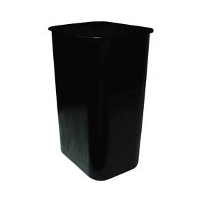 Genuine Joe 41-Quart Wastebasket - 10.25 gal Capacity - Durable, Sturdy, Dent Resistant, Chip Resistant, Rust Resistant, Long Lasting - 19.9" Height x 9.4" Width x 15.2" Depth - Polyethylene - Black - 1 Each - GJO00061