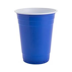 Genuine Joe 16 oz Plastic Party Cups - 16 fl oz - Blue, White - Plastic - Party, Cold Drink - GJO11250