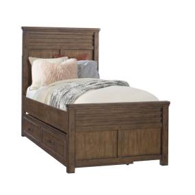 Cambridge Twin Panel Bed with Trundle – Home Meridian S918-YBR-K10