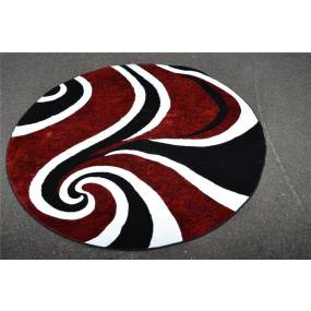 Luxe Weavers Avalon Collection 0327 Red 8x10 Abstract Area Rug - 0327 Red 5x7