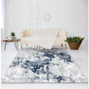 Luxe Weavers Cambridge Collection Blue 5x7 Abstract Area Rug - 106 Blue 5x7