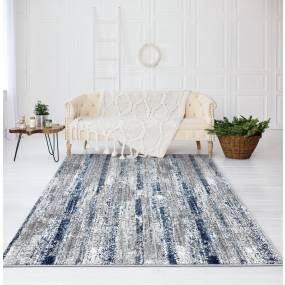 Luxe Weavers Cambridge Collection Blue 5x7 Abstract Area Rug - 1670 Blue 5x7