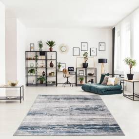 Luxe Weavers Florance Collection 86010 Blue 5x7 Modern Area Rug - 86010 Blue 5x7