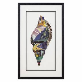 Conch I Multi-Color Framed 3D Wall Art - Yosemite Home Décor 3230053