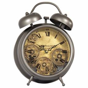 Gunpowder and Brass Gears Table Top Clock - Yosemite Home Décor 5120008