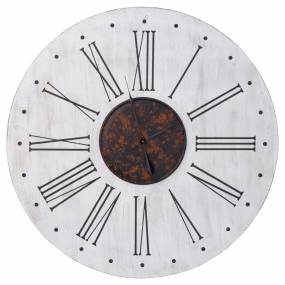 Nordic Style White, Black and Red Wall Clock - Yosemite Home Décor 5240008