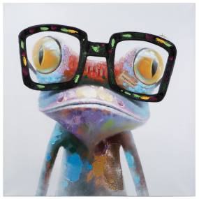 Hipster Froggy Gallery Wrapped Canvas Wall Art - Yosemite Home Décor ARTAC0288