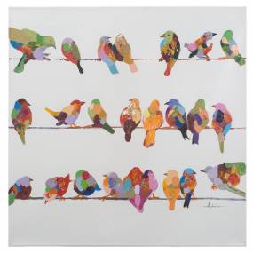 Birds on a Wire II Gallery Wrapped Canvas Wall Art - Yosemite Home Décor ARTACC0148