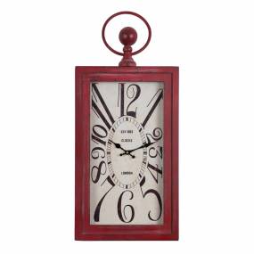  Waverly Wood Wall Clock in Red - Yosemite Home Décor CL19628937