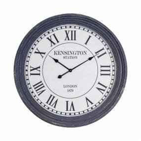  Simple Perfection Wood Wall Clock in Gray and White - Yosemite Home Décor CLKDC2198