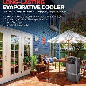 525 CFM Indoor/Outdoor Evaporative Air Cooler (Swamp Cooler) with Remote Control in Gray - Honeywell CO30XE