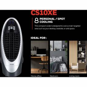 300 CFM Indoor Evaporative Air Cooler (Swamp Cooler) with Remote Control in Silver/Gray - Honeywell CS10XE