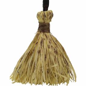 2.5-Ft. Witch's Broomstick with Music, Movement, Battery Operated, Indoor/Covered Outdoor Halloween Decorations - Haunted Hill Farm HHBROOM-2SA
