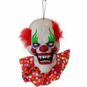 1.3-ft. Animated Clown, Talks, Battery Operated Halloween Decoration for Indoor/Covered Outdoor Display - Haunted Hill Farm HHDHCLOWN-1LSA