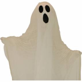 7-ft. Hanging Ghost, Indoor/Covered Outdoor Halloween Decoration, Poseable - Haunted Hill Farm HHGHST-11H