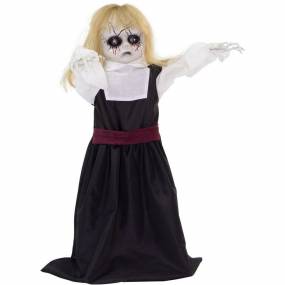 34-In. Betty Boo the Giggling Zombie Girl w/Lights and Sound, Indoor / Covered Outdoor Halloween Decoration, Battery Operated - Almo HHGIRL-3FLS