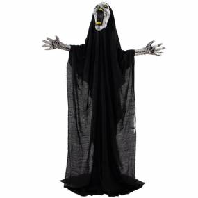 6-Ft. Squal the Animated Howling Reaper, Indoor or Covered Outdoor Halloween Decoration, Battery Operated - Almo HHRPR-20FLSA