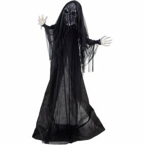 4-Ft. Shakey the Animated Reaching Reaper, Indoor or Covered Outdoor Halloween Decoration, Battery Operated - Almo HHRPR-22FLSA