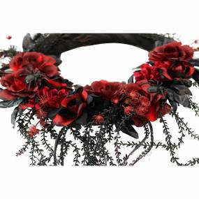 2-ft. Wreath with Spiders, Indoor/Covered Outdoor Halloween Decoration - Haunted Hill Farm HHWTHFLORL-1