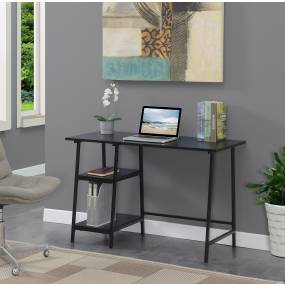 Designs2Go Trestle Wood Metal Desk with Removable Shelf - Convenience Concepts 303107BLBL