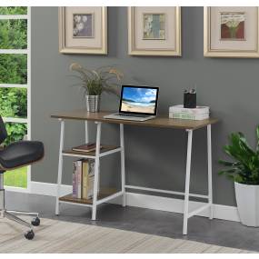 Designs2Go Trestle Wood Metal Desk with Removable Shelf - Convenience Concepts 303107WDFTW