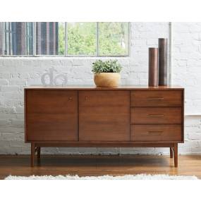 Walnut Lavina Sideboard In Poplar Veneer With Solid Wood Legs - Unique Furniture 40653010