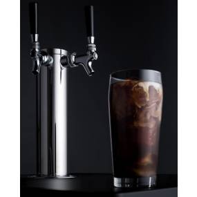 Built-in commercially approved dual tap cold brew kegerator in stainless steel - Summit Appliance SBC682CFTWIN
