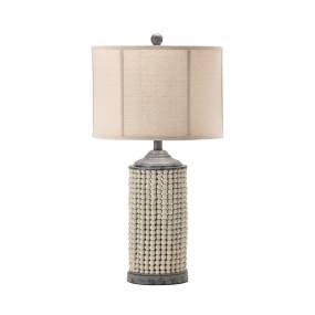 Evolution by Crestview Collection Astrid 28.5" Beaded Metal Table Lamp in Gray - Crestview Collection EVLY1957