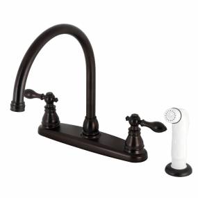 Kingston Brass KB725ACL American Classic Centerset Kitchen Faucet with Side Sprayer, Oil Rubbed Bronze - Kingston Brass KB725ACL