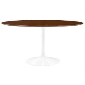 Lippa 60" Oval Wood Grain Dining Table - East End Imports EEI-1138-WAL