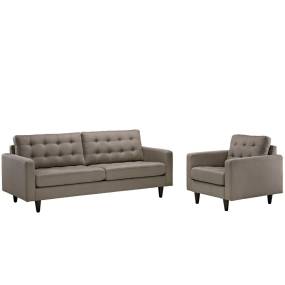 Empress Armchair and Sofa Set of 2 - East End Imports EEI-1313-GRA