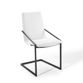 Pitch Upholstered Fabric Dining Armchair - East End Imports EEI-3800-BLK-WHI