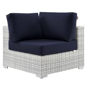 Convene Outdoor Patio Corner Chair - East End Imports EEI-4296-LGR-NAV