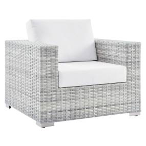 Convene Outdoor Patio Armchair - East End Imports EEI-4297-LGR-WHI