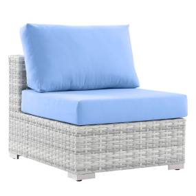 Convene Outdoor Patio Armless Chair - East End Imports EEI-4298-LGR-LBU