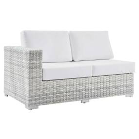 Convene Outdoor Patio Left-Arm Loveseat - East End Imports EEI-4303-LGR-WHI