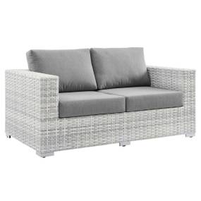 Convene Outdoor Patio Loveseat - East End Imports EEI-4306-LGR-GRY