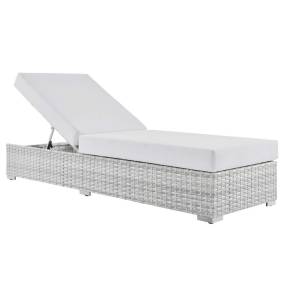 Convene Outdoor Patio Chaise - East End Imports EEI-4307-LGR-WHI