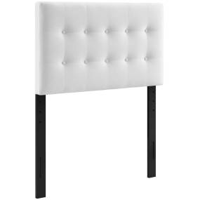 Emily Twin Biscuit Tufted Performance Velvet Headboard - East End Imports MOD-6114-WHI
