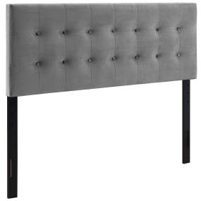 Emily Full Biscuit Tufted Performance Velvet Headboard - East End Imports MOD-6115-GRY
